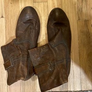 Frye Anna Shortie boots size 9 brown